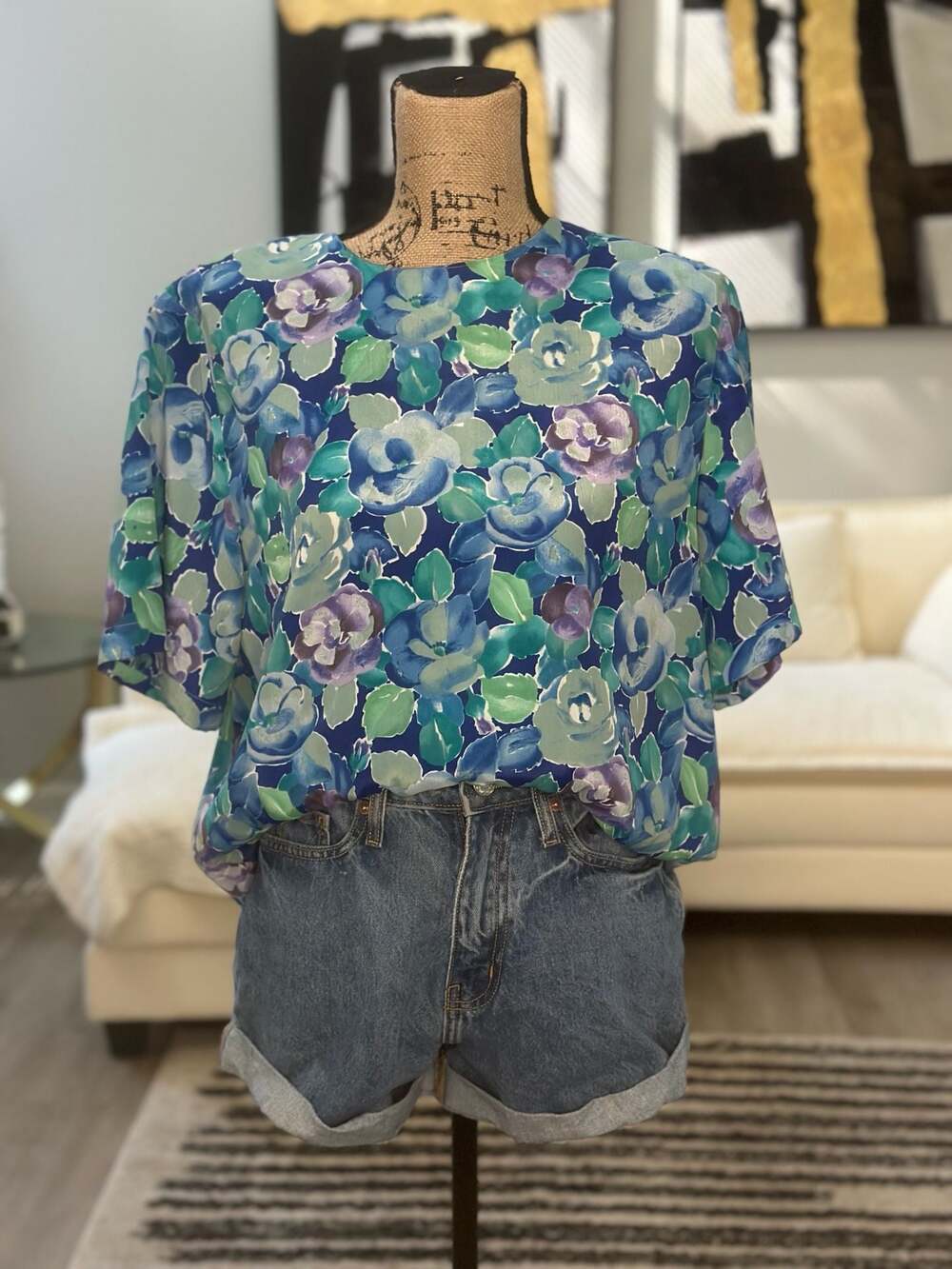 Christie & Jill Vintage Floral Blouse Size Large